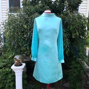 60s chiffon midi dress